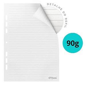 Refil Caderno Argolado Ultra Pautado 90G Ótima Gráfica 30 folhas