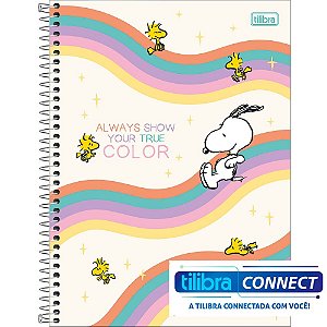 Caderno Universitário 1M Snoopy 80 Folhas Tilibra