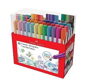 Caneta Fine Pen 0.4mm 48 cores Faber-Castell