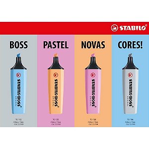 Marca Texto Stabilo Boss Cores Novas Pastel c/4un