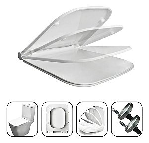 Assento Sanitário Soft Close Slim Quadra Elegance