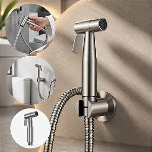Ducha Higiênica Inox 304 com Mangueira 1,2m