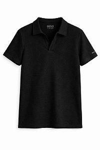 POLO TEXTURIZADA PRETA