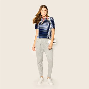Calça Saruel Feminina Cintura Alta Casual
