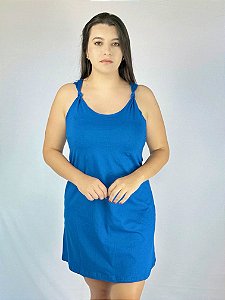 Vestido Feminino Com Detalhe Em Nó em 100% Algodão