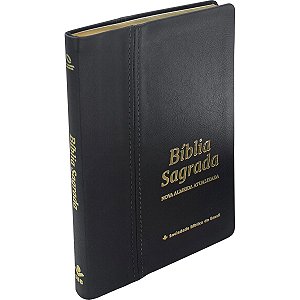 Bíblia Sagrada NAA, Letra Regular, Capa Couro Legítimo Preta: Nova Almeida Atualizada (NAA) - Nova e lacrada