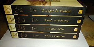 Coleção A Pedra da Luz - 4 volumes - Christian Jacq (volume 1 danificado)