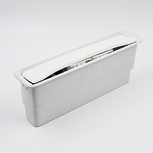 Caixa De Tomada Embutir New Slim C/fundo + 3 Tomadas 10a + 3 Rj Cat5e