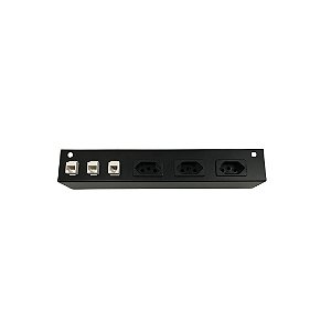 28 UNI. CALHA J PARA MESA DE ESCRITÓRIO PRETA + 84 TOMADAS + 84 Rj-45