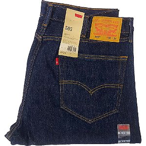 Calça Levi's 505 masculina 100% Algodão - Marinho -Regular fit