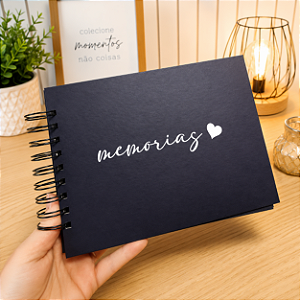 Álbum Scrapbook Personalizado Capa Dura - Caderno de Fotos Namorados e Recordações - Miolo 180g