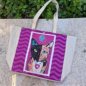 Ecobag Gatinha /pink