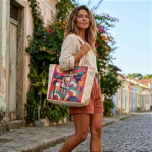 Ecobag Cristo Redentor/ Laranja