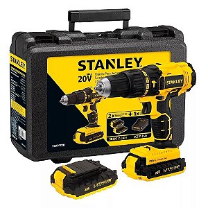 Parafusadeira/Furadeira Impacto 20v SCH20C2K STANLEY Bivolt