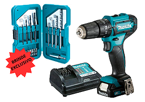 Parafusadeira/Furadeira de Impacto 3/8" C/ Bateria 12V e Carregador Bivolt - HP333DWYX3 - Makita