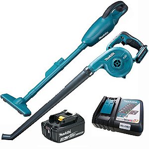 Kit Soprador e Aspirador de Pó c/ 1 Bateria 18V e Carregador Bivolt - KITDCL180+DUB - Makita