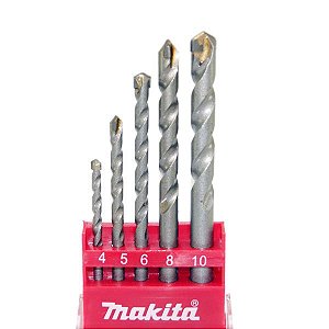 Broca p/ Concreto 4-10mm (5 Peças) - D-03894 - Makita