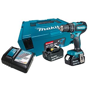 Parafusadeira/Furadeira 1/2" 18V de Impacto 2 Baterias, Carregador e Maleta - DHP485RFJ - Makita