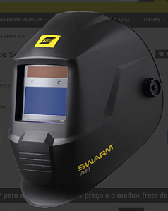 Máscara de solda automática com regulagem A10 SWARM 0747670 - Esab - Amazon  Compressores - Para cada necessidade, uma solução inteligente.