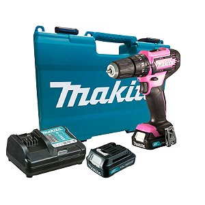 Parafusadeira/Furadeira De Impacto 3/8'' 12V 1 Bateria Com Carregador Rosa - HP333DWYEP - MAKITA