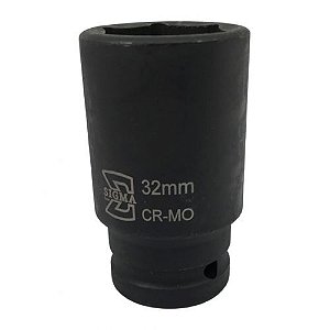 Soquete Impacto Longo 3/4". 32MM PRETO - 0603122032 SIGMA