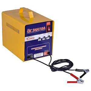 Carregador de Bateria Portátil 127/220V 10A 12/24V Automático CK24A10A Kitec