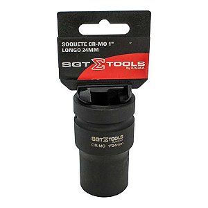 SOQUETE IMPACTO LONGO 1POL. 24MM (PRETO) - SIGMA