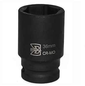 SOQUETE IMPACTO LONGO 3/4POL. 36MM (PRETO) - SIGMA