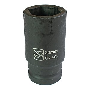 SOQUETE IMPACTO LONGO 1POL. 30MM (PRETO) - SIGMA