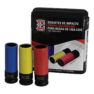SOQUETE IMPACTO LONGO 1/2 17-21MM (JG) 3 PCS - SIGMA