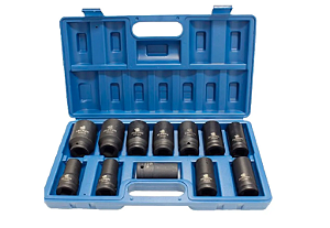 SOQUETE IMPACTO LONGO 3/4 17-38MM (JG) 12PCS C/ MAL - PRETO