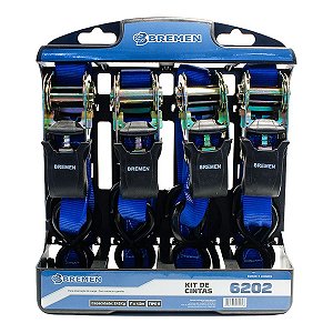 CINTAS CAP 245 KG P/ AMARRACAO CARGAS (KIT C/  4PC) - BREMEN