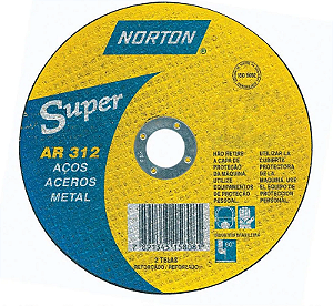 DISCO DE CORTE INOX SUPER AR312 4.1/2 1/8X7/8  - NORTON