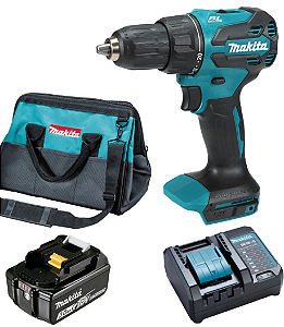 PARAFUSAD/FURADEIRA IMP. 1/2 18V 1BAT/CAR/BOLSA MAKITA