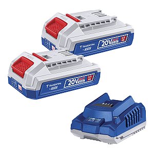 KIT BATERIA/CARREGADOR 20V C/ 2BAT 2AH TRAMONTINA TOTAL