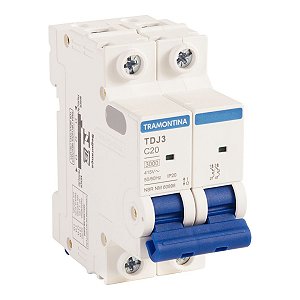 MINIDISJUNTOR TDJ3-2C20 2P 20A 3KA TRAMONTINA