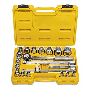 JOGO DE SOQUETE EST 1/2 8-32MM C/22PCS TRAMONTINA MASTER