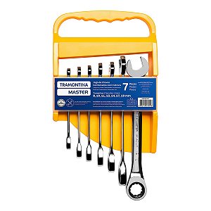 JOGO DE CHAVE COMBINADA CATRACA 8-19MM C/7PCS TRAMONTINA MAS