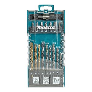 KIT DE BROCAS E BITS COM 17 PECAS - MAKITA