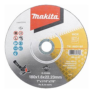 DISCO DE CORTE FINO180X1.6X22.23MM A60V MAKITA