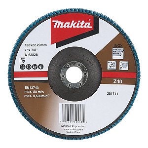 DISCO FLAP 180MM X 22.23MMGRAO Z40 MAKITA