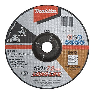 DISCO DE DESBASTE 180X7.2MMGRAO A24S MAKITA