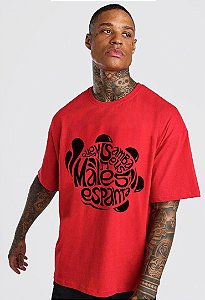 T-SHIRT VERMELHA QUEM SAMBA SEUS MALES ESPANTA