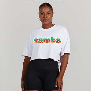 CROOPED SHIRT BRANCA SAMBA COLORS