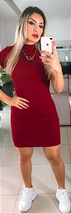 VESTIDO CURTO GOLA ALTA