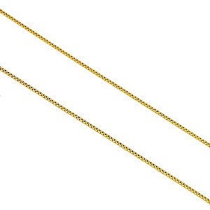 Corrente Veneziana Maciça Em Ouro 18k 40cm