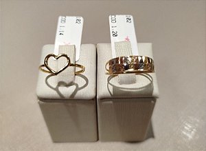 Dois Anéis Ouro 18K