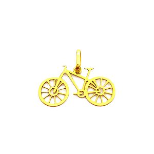 Pingente Bicicleta Em Ouro 18k Médio