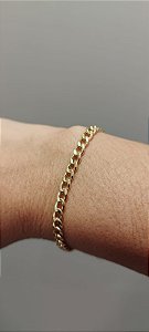 Pulseira Groumet Em Ouro 18k