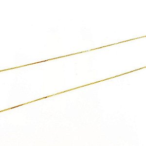 Corrente Colar Veneziana  Em Ouro 18k 0,750 Com 50cm